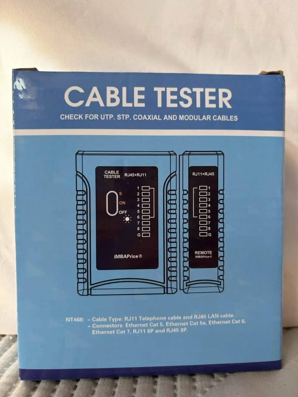 Cable Tester 468 Series Check for UTP STP Coaxial and Modular Cables RJ45 CT468
